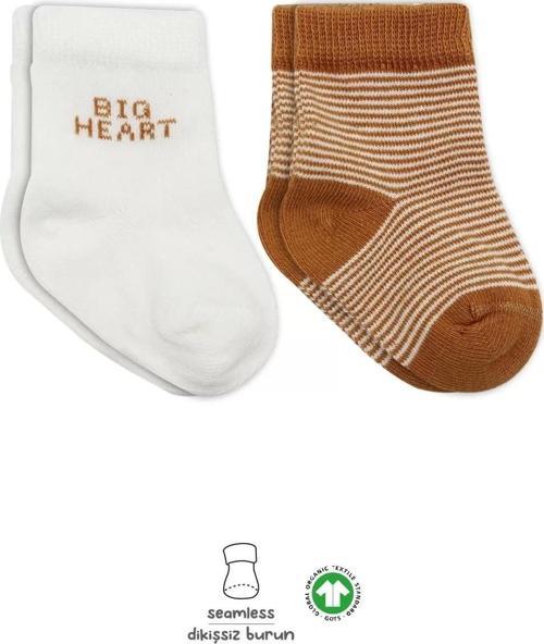 Big Heart Penye Soket Çorap 2'li  Hardal