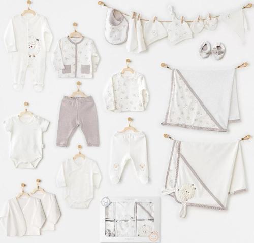 Andywawa Ac25562 Newborn Set Tinny Ships 20'li Hastane Çıkışı Ekru