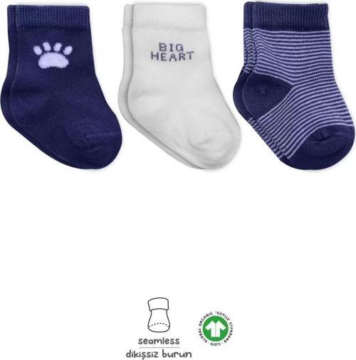 3'lü Penye Soket Çorap Bs10110 İndigo