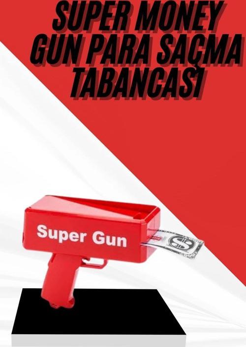 Para Dolar Atma Makinası Super Money Gun Para Saçma Fırlatma Tabancası