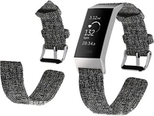 Fitbit Charge 3 Canvas Nylon Kayış Kordon (S Beden)-(5775) - Gms7937-1698