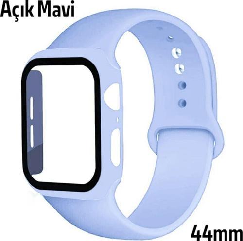 Ally Apple Watch 4-5-6 44Mm Silikon Kordon Kayış Ve Ekran Koruyucu Kılıf-(5775) - Gms9540-1164