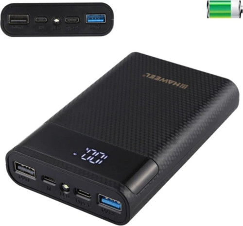 Haweel Diy 4X18650 Dijital Göstergeli Pil Powerbank Kutusu Dual Grişli Type C-(577 - Gms5421-9045