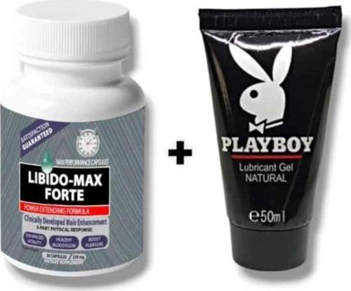 Libido-Max Forte Gec1Ktirici Sertleştiric1 30'Lu + Playboy Kayganlaştırıcı Jel 50 Ml