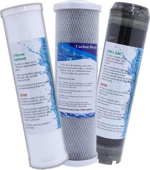 Aura Cebilon Açık Kasa Su ArıtmaUyumlu 5'li Lüx 10" Filtre Seti 80GPD Lg Membranlı