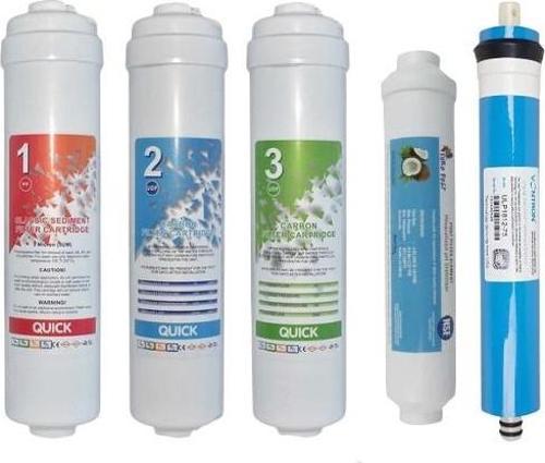 Hsb Ihlas Aura Cebilon Plus Uyumlu Su Arıtma Cihazı 12 Inç Inline 5'li Membranlı Filtre Seti