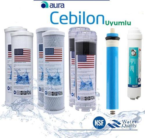 Ihlas Aura Cebilion Uyumlu Su Arıtma 2 Yıllık Filtre Seti Standart Membranlı 