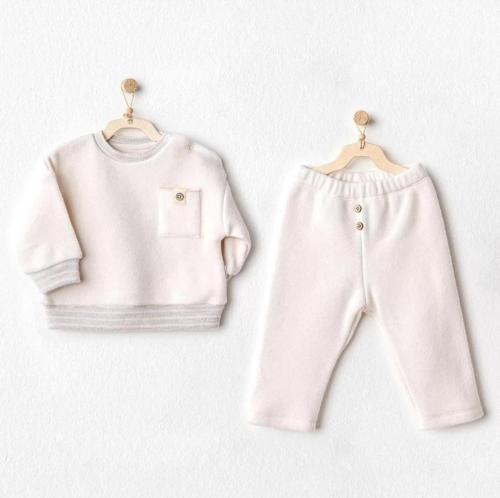 5158 Soft 2'li Bebe Takım Ekru