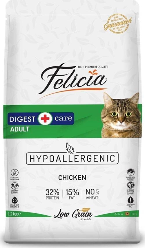 12 Kg Yetişkin Tavuklu Az Tahıllı Hypoallergenic Kedi Maması
