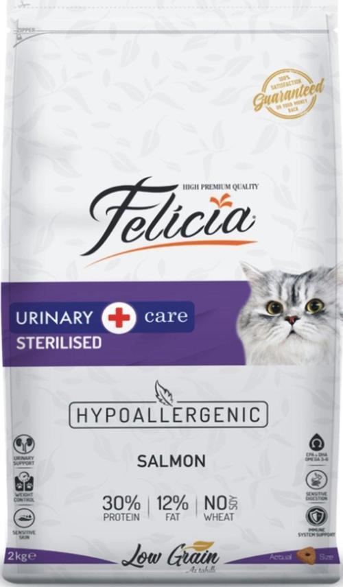 Sterilised Somonlu Az Tahıllı Hypoallergenic Kedi Maması 2 kg.