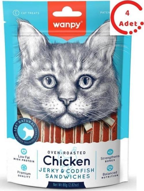 Oven Roasted Tavuklu Morina Balikli Kedi Ödülü 80 Gr x 4 Adet