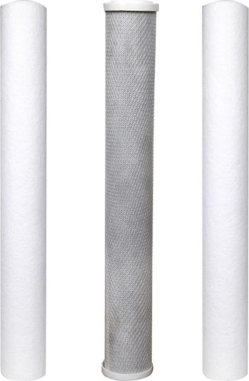 Su Arıtma 20'' Filtre Seti 5 Mikron + Blok Karbon + 1 Mikron