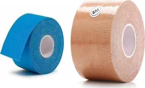2'Li Paket Göğüs Dikleştirici Sabitleyici Ve Şekillendirici Bant -Mavi Ve Ten Rengi