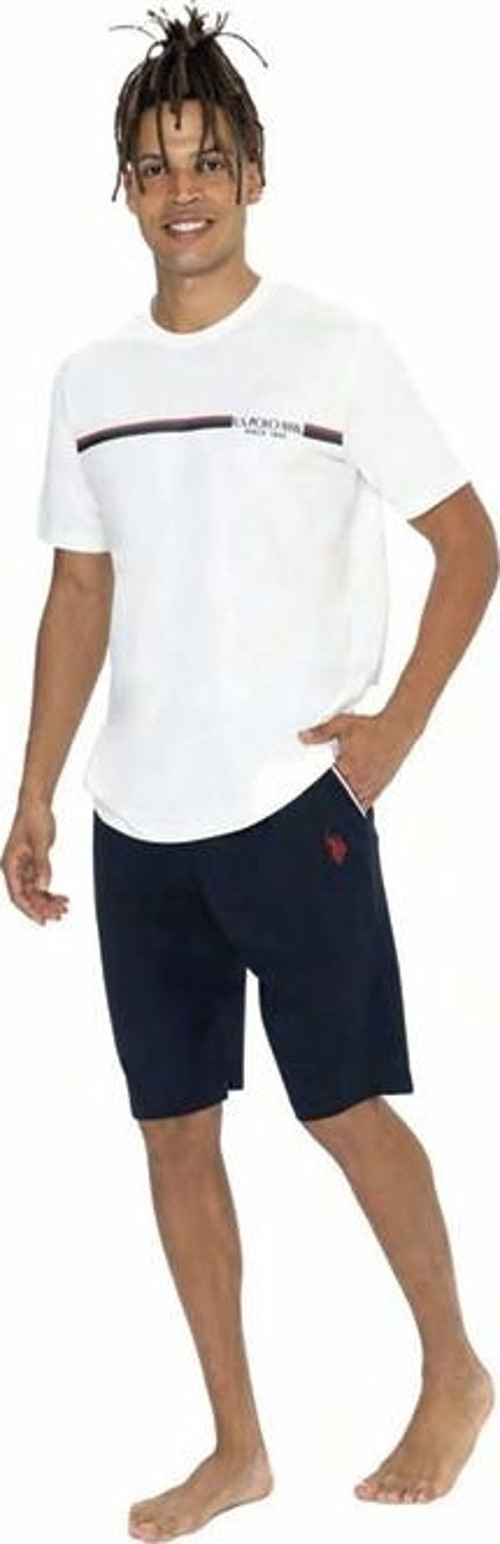Erkek Yazı Detaylı Yuvarlak Yaka Pijama Takım