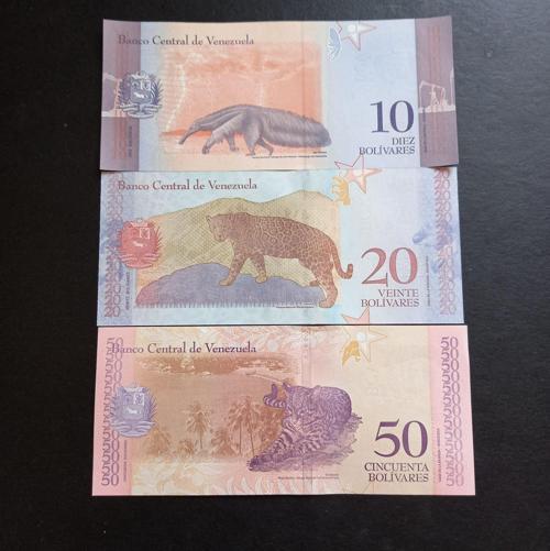 3996368786a6161f9d Venezuela 10/20/50 Bolivar Çil Yabancı Kağıt Para