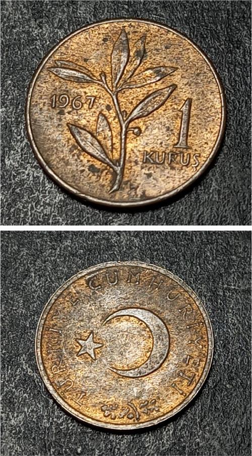 39963687341a0be290 1Kuruş 1967 Eski Madeni Para