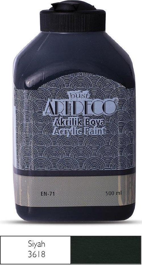 Akrilik Boya 500Ml Siyah - 2 adet