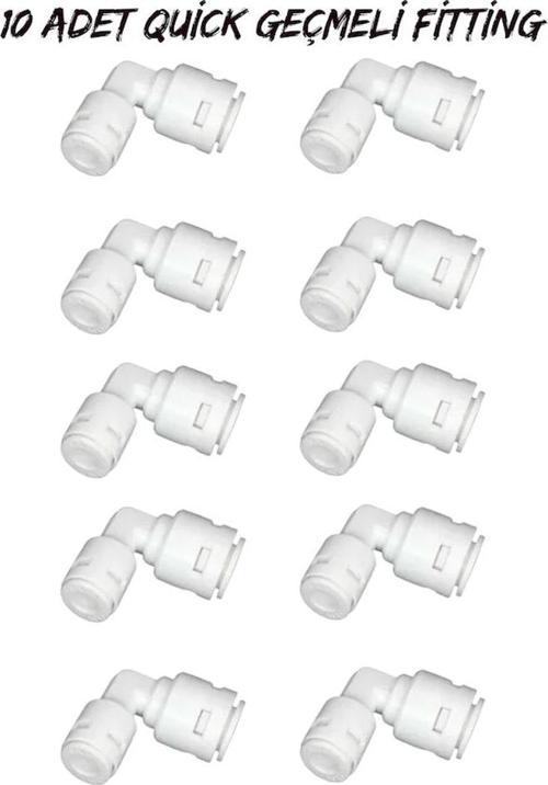 Su Arıtma Cihazı Filtreleri 1/4 L Dirsek Quick Geçme (10 Adet )
