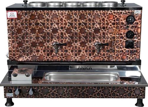  Anka Pro Plus Otomatik Çay Kazanı 5 Demlikli 50 Litre Bakır Elektrikli Tüplü