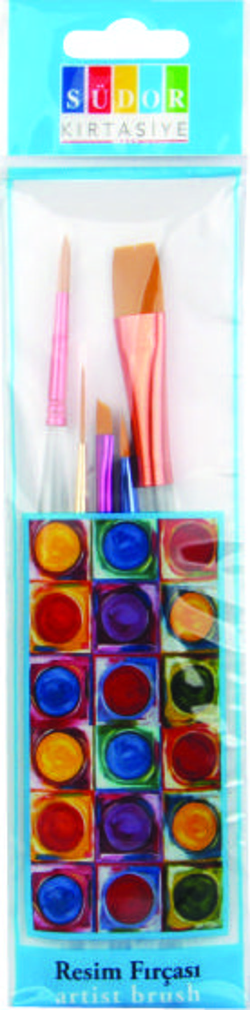 Set 7 Hobi Fırçası 5 Li Şeffaf Kısa Desen Kaliteli
