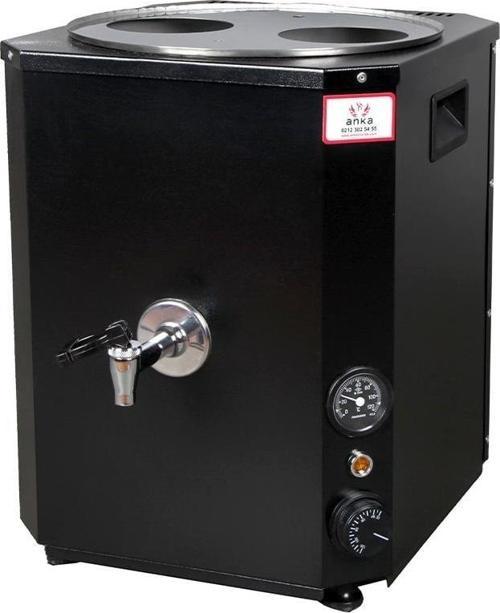 Yeni Nesil Çay Makinası 2 Demlikli 25 Litre Siyah