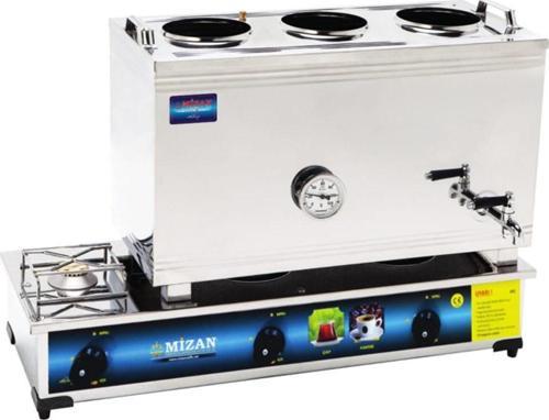 60 Lık Doğalgazlı 40 Litre 3 Demlikli Çay Kazanı