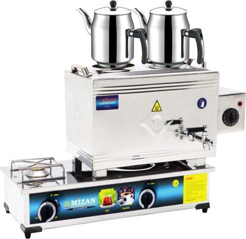 25 Lik Doğalgazlı+Elektrikli 20 Litre 2 Demlikli Çay Kazanı DEMLİK HEDİYELİ