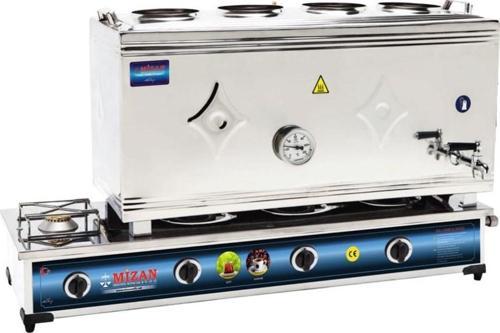 80 Lik Doğalgazlı 60 Litre 4 Demlikli Çay Kazanı