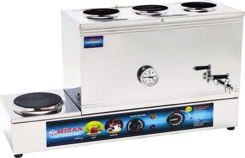 60 Lık Elektrikli 40 Litre 3 Demlikli Çay Kazanı