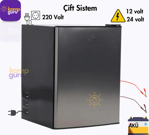 Çift Sistem Cool Life  71 Litre Antrasit Buzdolabı 12/24/220 V