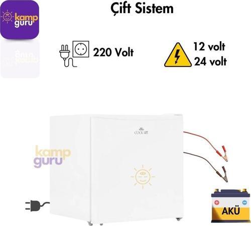 Çift Sistem Cool Life 45 Litre Beyaz Buzdolabı 12/24/220 Volt