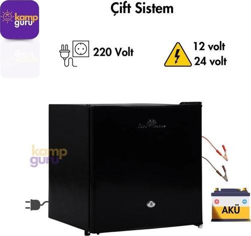 Çift Sistem Cool Life 45 Litre Siyah Buzdolabı 12/24/220 Volt