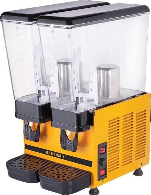 Çiftli 20+20 LT Karıştırıcılı Soğutuculu Ayran Makinesi