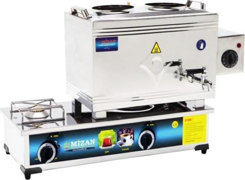 25 Lik Doğalgazlı + Elektrikli 20 Litre 2 Demlikli Çay Kazanı