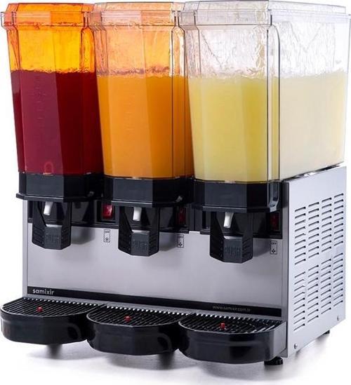 Klasik Triple 30+30+30 Lt Fıskiyeli Soğuk İçecek Makinesi 60-SSSI