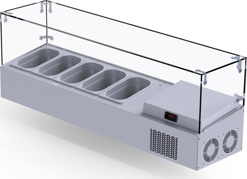 Set Üstü Saladbar Cam Kapak GN 1/4-150: 5 Adet