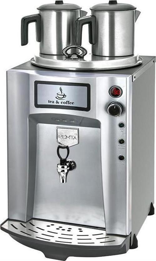 Premium Otomatik Su Alma 23 Litre İki Demlikli Çay Kazanı Makinesi - Gri