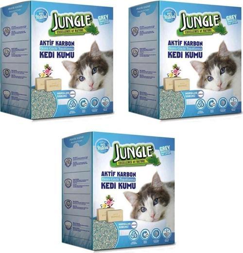 Marsilya Sabunlu Aktif Karbonlu Topaklaşan Kedi Kumu 6 Lt X 3 Adet