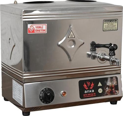 Paslanmaz Eko Elektrikli Çay Kazanı 2 Demlikli 24 Litre