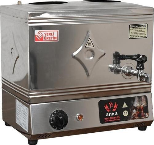 Paslanmaz Eko Elektrikli Çay Kazanı 3 Demlikli 34 Litre