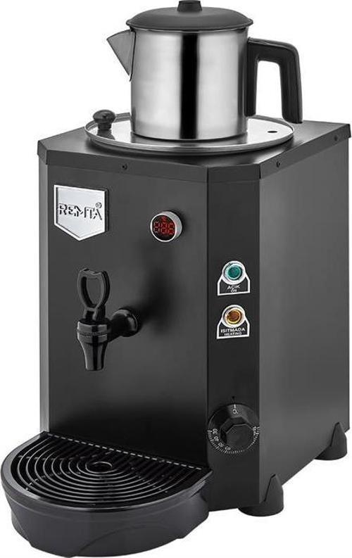 Mini Jumbo 9 Litre Tek Demlikli Çay Kazanı Makinesi - Siyah