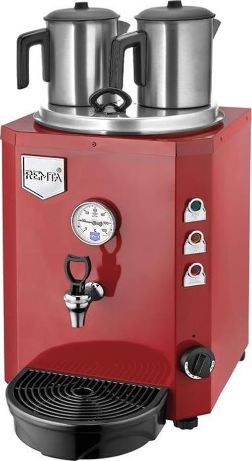 Jumbo 15 Litre İki Demlikli Çay Kazanı Makinesi - Kırmızı