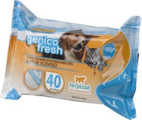 Genico Fresh Pudra Kokulu Kedi Köpek Temizlik Mendili