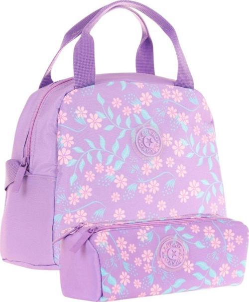 Soft Floral Kız Çocuk Beslenme Çantası (K9068) ve Kalemlik (K2704) Seti