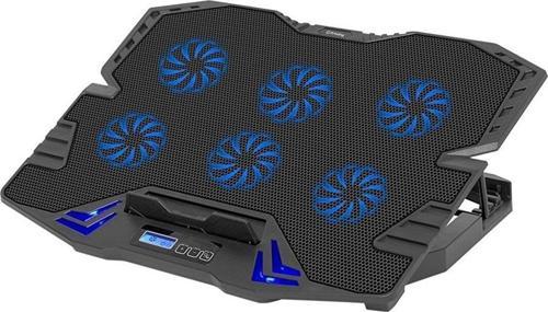 Notebook Soğutucu 6 Fan LCD Kontrol Panel Metal Izgara 5 Kademeli Yükseklik