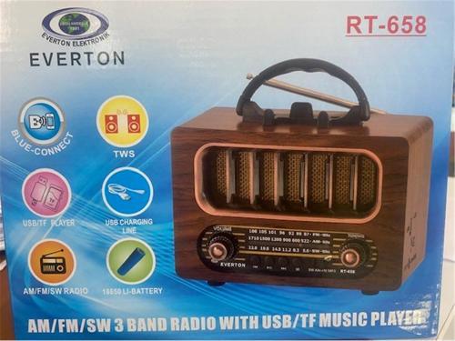 Bluetooth Fm-Usb-Tf-Aux Şarjlı Nostaljik Radyo