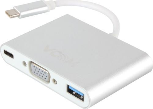Type-C-M To Vga-F Usb 3.0-F Type-C-F Çevirici