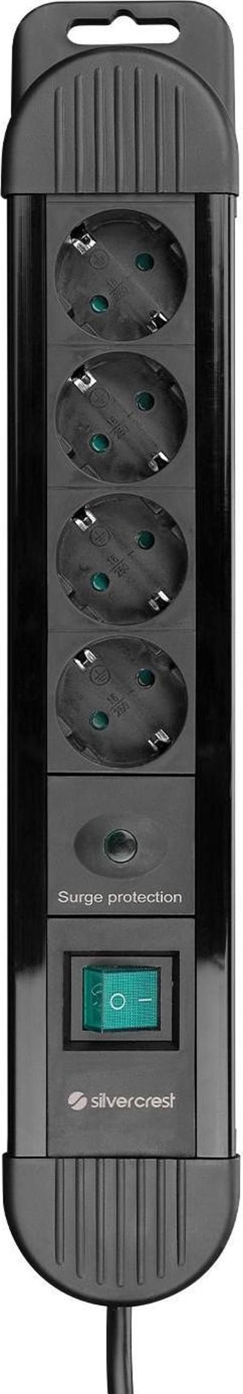 1.5 Metre 3G 1.5 MM 900 Joule 4 Lü Akım Korumalı Gri Priz Çoklayıcı