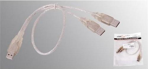 Usb 2.0 Usb Erkek To 2x Usb Erkek 0.60cm Kablo