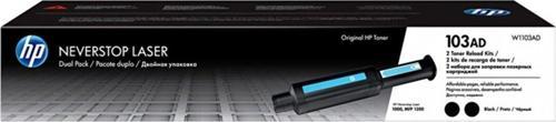 103AD Black Siyah 2.500 Sayfa X 2 Çiftli Neverstop Toner W1103AD
